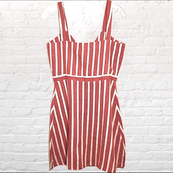 Faithfull the Brand Le Petite Striped Linen Dress Size 2 - Picture 5 of 8